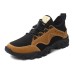 Men's Sneakers Casual Shoes Sporty Look Running Hiking Sporty Casual Athletic Daily Faux Leather Elastic Band Black Brown Grey Summer Spring