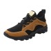 Men's Sneakers Casual Shoes Sporty Look Running Hiking Sporty Casual Athletic Daily Faux Leather Elastic Band Black Brown Grey Summer Spring