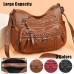 Women's Crossbody Bag Shoulder Bag Hobo Bag PU Leather Outdoor Daily Holiday Buttons Zipper Large Capacity Waterproof Lightweight Solid Color Black Red Brown