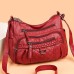 Women's Crossbody Bag Shoulder Bag Hobo Bag PU Leather Outdoor Daily Holiday Buttons Zipper Large Capacity Waterproof Lightweight Solid Color Black Red Brown