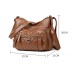 Women's Crossbody Bag Shoulder Bag Hobo Bag PU Leather Outdoor Daily Holiday Buttons Zipper Large Capacity Waterproof Lightweight Solid Color Black Red Brown