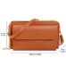 Women's Crossbody Bag Wallet Shoulder Bag Mobile Phone Bag PU Leather Office Shopping Daily Zipper Adjustable Durable Solid Color Letter Almond Light Brown Black