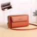 Women's Crossbody Bag Wallet Shoulder Bag Mobile Phone Bag PU Leather Office Shopping Daily Zipper Adjustable Durable Solid Color Letter Almond Light Brown Black