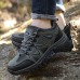 Men's Sneakers Hiking Boots Hiking Casual Athletic PU Comfortable Lace-up Green Khaki Gray Winter