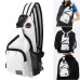 Men's Women's Shoulder Bag Chest Bag Oxford Cloth Shopping Daily Zipper Adjustable Large Capacity Waterproof Color Block Black White Yellow