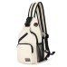 Men's Women's Shoulder Bag Chest Bag Oxford Cloth Shopping Daily Zipper Adjustable Large Capacity Waterproof Color Block Black White Yellow