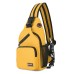 Men's Women's Shoulder Bag Chest Bag Oxford Cloth Shopping Daily Zipper Adjustable Large Capacity Waterproof Color Block Black White Yellow