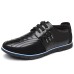 Men's Shoes Sneakers Oxfords Derby Shoes Leather Shoes Dress Shoes Dress Loafers Walking Casual Chinoiserie British Daily Party & Evening Leather Cowhide Warm Booties / Ankle Boots Lace-up Black Blue