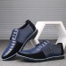 Men's Shoes Sneakers Oxfords Derby Shoes Leather Shoes Dress Shoes Dress Loafers Walking Casual Chinoiserie British Daily Party & Evening Leather Cowhide Warm Booties / Ankle Boots Lace-up Black Blue