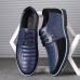 Men's Shoes Sneakers Oxfords Derby Shoes Leather Shoes Dress Shoes Dress Loafers Walking Casual Chinoiserie British Daily Party & Evening Leather Cowhide Warm Booties / Ankle Boots Lace-up Black Blue