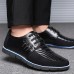 Men's Shoes Sneakers Oxfords Derby Shoes Leather Shoes Dress Shoes Dress Loafers Walking Casual Chinoiserie British Daily Party & Evening Leather Cowhide Warm Booties / Ankle Boots Lace-up Black Blue