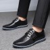 Men's Shoes Sneakers Oxfords Derby Shoes Leather Shoes Dress Shoes Dress Loafers Walking Casual Chinoiserie British Daily Party & Evening Leather Cowhide Warm Booties / Ankle Boots Lace-up Black Blue