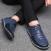 Men's Shoes Sneakers Oxfords Derby Shoes Leather Shoes Dress Shoes Dress Loafers Walking Casual Chinoiserie British Daily Party & Evening Leather Cowhide Warm Booties / Ankle Boots Lace-up Black Blue