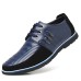 Men's Shoes Sneakers Oxfords Derby Shoes Leather Shoes Dress Shoes Dress Loafers Walking Casual Chinoiserie British Daily Party & Evening Leather Cowhide Warm Booties / Ankle Boots Lace-up Black Blue