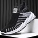 Men's Sneakers Plus Size Flyknit Shoes Walking Casual Daily Knit Comfortable Booties / Ankle Boots Loafer Black Gray Spring Fall