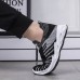 Men's Sneakers Plus Size Flyknit Shoes Walking Casual Daily Knit Comfortable Booties / Ankle Boots Loafer Black Gray Spring Fall