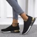 Women's Sneakers Plus Size Flyknit Shoes White Shoes Outdoor Daily Color Block Flat Heel Round Toe Sporty Casual Running Walking Knit Tissage Volant Loafer Black White Pink