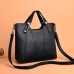 Women's Handbag Leather Daily Holiday Large Capacity Waterproof Breathable Solid Color Wine Black Blue