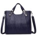 Women's Handbag Leather Daily Holiday Large Capacity Waterproof Breathable Solid Color Wine Black Blue