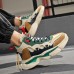 Men's Sneakers Flyknit Shoes Walking Casual Daily Leather Comfortable Booties / Ankle Boots Loafer Green Gray Spring Fall