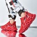 Men's Sneakers Sporty Look Walking Sporty Daily PU Breathable Lace-up Black White Red Spring Fall