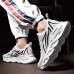 Men's Sneakers Sporty Look Walking Sporty Daily PU Breathable Lace-up Black White Red Spring Fall