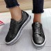 Women's Sneakers Bling Bling Shoes Fantasy Shoes Platform Sneakers Outdoor Daily Color Block Sparkling Glitter Platform Flat Heel Round Toe Fashion Sporty Casual Walking Glitter Loafer Silver Black