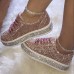 Women's Sneakers Bling Bling Shoes Fantasy Shoes Platform Sneakers Outdoor Daily Color Block Sparkling Glitter Platform Flat Heel Round Toe Fashion Sporty Casual Walking Glitter Loafer Silver Black