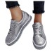 Women's Sneakers Bling Bling Shoes Fantasy Shoes Platform Sneakers Outdoor Daily Color Block Sparkling Glitter Platform Flat Heel Round Toe Fashion Sporty Casual Walking Glitter Loafer Silver Black