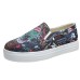 Women's Sneakers Slip-Ons Plus Size Canvas Shoes Slip-on Sneakers Daily Floral Flat Heel Round Toe Casual Canvas Loafer Black Blue Green