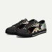 Women's Sneakers Print Shoes Canvas Shoes Daily Floral Cat Flat Heel Fashion Classic Casual Canvas Lace-up Black