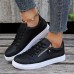 Women's Sneakers Plus Size Comfort Shoes Outdoor Daily Snake Summer Zipper Flat Heel Round Toe Sporty Casual Comfort PU Lace-up Black White Gold