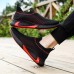 Men's Running Shoes Slip On Running Shoes Cushioning Breathable Light Soft Running Road Running Rubber Knit Spring Fall Black White