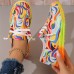 Women's Sneakers Canvas Shoes Plus Size Canvas Shoes Comfort Shoes Outdoor Geometric Color Block Summer Flat Heel Round Toe Fashion Casual Running Canvas Lace-up Rainbow