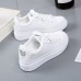 Women's Sneakers White Shoes Comfort Shoes Daily Solid Color Floral Summer Flat Heel Round Toe Fashion Casual Comfort Faux Leather Lace-up Silver Gold