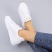 Women's Sneakers White Shoes Comfort Shoes Daily Solid Color Floral Summer Flat Heel Round Toe Fashion Casual Comfort Faux Leather Lace-up Silver Gold