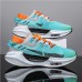 Men's Women Sneakers Walking Sporty Daily Knit Warm Comfortable Lace-up Black / White White ice blue Dark Green Summer Spring Fall