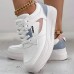 Women's Sneakers White Shoes Platform Sneakers White Shoes Outdoor Daily Summer Platform Fashion Casual Preppy PU Lace-up White Light Grey