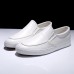 Men's Sneakers Loafers & Slip-Ons Retro White Shoes Walking Casual Daily Leather Comfortable Booties / Ankle Boots Loafer Black White Yellow Spring Fall