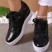 Women's Sneakers Height Increasing Shoes Platform Sneakers White Shoes Daily Solid Color Plaid Hollow-out Summer Satin Flower Lace Lace-up Wedge Heel Hidden Heel Round Toe Elegant Fashion Sporty Lace