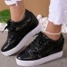 Women's Sneakers Height Increasing Shoes Platform Sneakers White Shoes Daily Solid Color Plaid Hollow-out Summer Satin Flower Lace Lace-up Wedge Heel Hidden Heel Round Toe Elegant Fashion Sporty Lace