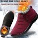 Men's Women's Sneakers Boots Slip-Ons Snow Boots Waterproof Boots Winter Boots Daily Solid Color Fleece Lined Booties Ankle Boots Winter Embroidery Zipper Flat Heel Round Toe Casual Minimalism Walking