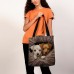 Women's Tote Shoulder Bag Fluffy Bag Polyester Outdoor Shopping Daily Print Large Capacity Lightweight Durable Dog Earth Yellow Yellow Khaki