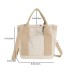 Women's Tote Canvas Daily Large Capacity Foldable Lightweight Solid Color Black Pink Blue