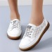 Women's Flats White Shoes Barefoot shoes Comfort Shoes Outdoor Daily Solid Color Summer Low Heel Round Toe Casual Comfort Minimalism Walking Faux Leather Elastic Band White Beige