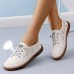 Women's Flats White Shoes Barefoot shoes Comfort Shoes Outdoor Daily Solid Color Summer Low Heel Round Toe Casual Comfort Minimalism Walking Faux Leather Elastic Band White Beige