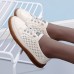 Women's Flats White Shoes Barefoot shoes Comfort Shoes Outdoor Daily Solid Color Summer Low Heel Round Toe Casual Comfort Minimalism Walking Faux Leather Elastic Band White Beige