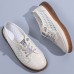 Women's Flats White Shoes Barefoot shoes Comfort Shoes Outdoor Daily Solid Color Summer Low Heel Round Toe Casual Comfort Minimalism Walking Faux Leather Elastic Band White Beige