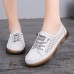 Women's Flats White Shoes Barefoot shoes Comfort Shoes Outdoor Daily Solid Color Summer Low Heel Round Toe Casual Comfort Minimalism Walking Faux Leather Elastic Band White Beige