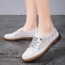 Women's Flats White Shoes Barefoot shoes Comfort Shoes Outdoor Daily Solid Color Summer Low Heel Round Toe Casual Comfort Minimalism Walking Faux Leather Elastic Band White Beige